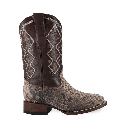 BOTA VAQUERA BULLDOG PITON TAUPE-MEN